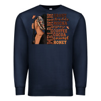 Navy Melanin many shades of brown afro woman Premium Sweatshirt - RanaPortraitStore