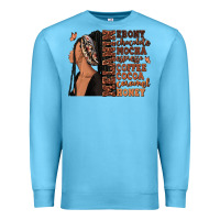 Ocean Blue Melanin many shades of brown afro woman Premium Sweatshirt - RanaPortraitStore