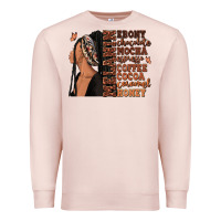 Pale Pink Melanin many shades of brown afro woman Premium Sweatshirt - RanaPortraitStore