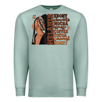 Seafoam Melanin many shades of brown afro woman Premium Sweatshirt - RanaPortraitStore