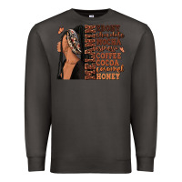 Smoke Melanin many shades of brown afro woman Premium Sweatshirt - RanaPortraitStore