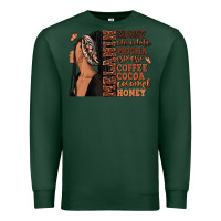 Sports Green Melanin many shades of brown afro woman Premium Sweatshirt - RanaPortraitStore