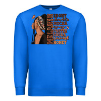 True Royal Melanin many shades of brown afro woman Premium Sweatshirt - RanaPortraitStore