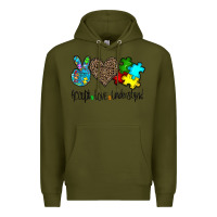 Army Green accept love understand Premium Hoodie - CowhideDigitalArt