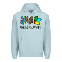 Blue Mist accept love understand Premium Hoodie - CowhideDigitalArt