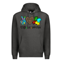 Charcoal Heather accept love understand Premium Hoodie - CowhideDigitalArt