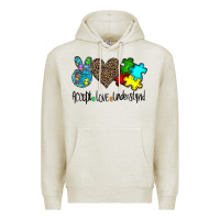Oatmeal Heather accept love understand Premium Hoodie - CowhideDigitalArt