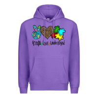 Purple accept love understand Premium Hoodie - CowhideDigitalArt
