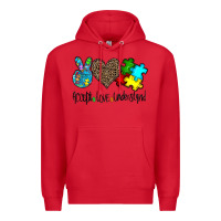 Red accept love understand Premium Hoodie - CowhideDigitalArt