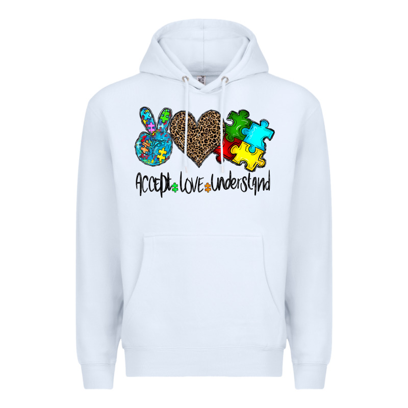 Accept Love Understand Premium Hoodie by CowhideDigitalArt | Teevron