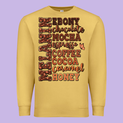 Premium Sweatshirt Melanin shades of brown