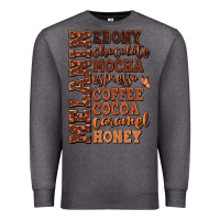 Charcoal Heather Melanin shades of brown Premium Sweatshirt - RanaPortraitStore