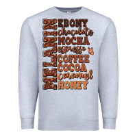 Heather Grey Melanin shades of brown Premium Sweatshirt - RanaPortraitStore
