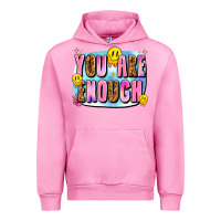Fuchsia Pink you are enough Urban Hoodie - JahusDesignShop