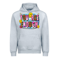 Heather Grey you are enough Urban Hoodie - JahusDesignShop