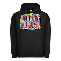 Pigment Black you are enough Urban Hoodie - JahusDesignShop