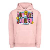 Pigment Salmon you are enough Urban Hoodie - JahusDesignShop