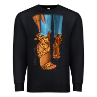 Black Leopard heels black fashion girl Premium Sweatshirt - RanaPortraitStore