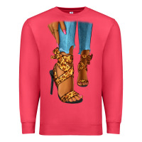 Cardinal Leopard heels black fashion girl Premium Sweatshirt - RanaPortraitStore