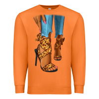 Carrot Leopard heels black fashion girl Premium Sweatshirt - RanaPortraitStore