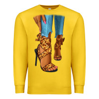 Lemon Leopard heels black fashion girl Premium Sweatshirt - RanaPortraitStore