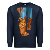 Navy Leopard heels black fashion girl Premium Sweatshirt - RanaPortraitStore