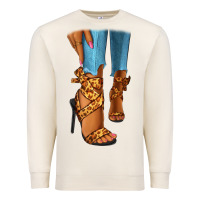 Sandshell Leopard heels black fashion girl Premium Sweatshirt - RanaPortraitStore