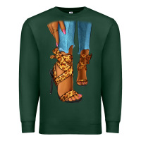 Sports Green Leopard heels black fashion girl Premium Sweatshirt - RanaPortraitStore