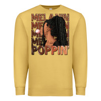 Antique Gold Melanin poppin' afro woman Premium Sweatshirt - RanaPortraitStore