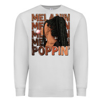 Dove Grey Melanin poppin' afro woman Premium Sweatshirt - RanaPortraitStore