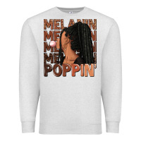 Oatmeal Heather Melanin poppin' afro woman Premium Sweatshirt - RanaPortraitStore