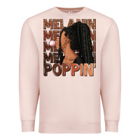 Pale Pink Melanin poppin' afro woman Premium Sweatshirt - RanaPortraitStore