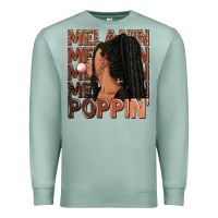 Seafoam Melanin poppin' afro woman Premium Sweatshirt - RanaPortraitStore