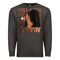 Smoke Melanin poppin' afro woman Premium Sweatshirt - RanaPortraitStore