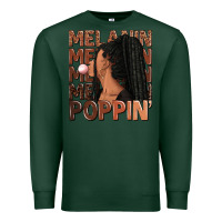 Sports Green Melanin poppin' afro woman Premium Sweatshirt - RanaPortraitStore