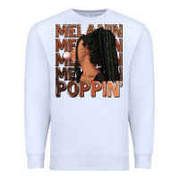 White Melanin poppin' afro woman Premium Sweatshirt - RanaPortraitStore