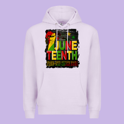 Juneteenth Fist Free Ish Since 1865 With Background Premium Hoodie Designed By Hra Design Shop