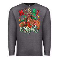 Charcoal Heather Merry and bright black girl sneakers Premium Sweatshirt - RanaPortraitStore