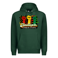 Sports Green juneteenth celebrate freedom Premium Hoodie - HRA Design Shop