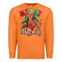 Carrot Merry Christmas black girl sneakers Premium Sweatshirt - RanaPortraitStore