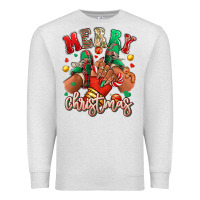 Merry Christmas Black Girl Sneakers Premium Sweatshirt | Teevron