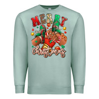 Seafoam Merry Christmas black girl sneakers Premium Sweatshirt - RanaPortraitStore