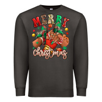 Smoke Merry Christmas black girl sneakers Premium Sweatshirt - RanaPortraitStore