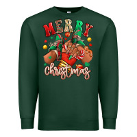 Sports Green Merry Christmas black girl sneakers Premium Sweatshirt - RanaPortraitStore