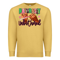 Antique Gold Naturally unbothered afro nails Premium Sweatshirt - RanaPortraitStore