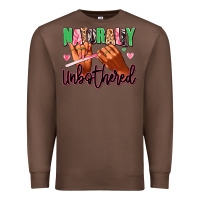 Chestnut Naturally unbothered afro nails Premium Sweatshirt - RanaPortraitStore