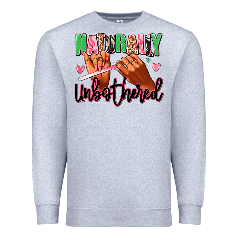 Naturally Unbothered Afro Nails Premium Sweatshirt by RanaPortraitStore | Teevron