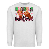Oatmeal Heather Naturally unbothered afro nails Premium Sweatshirt - RanaPortraitStore