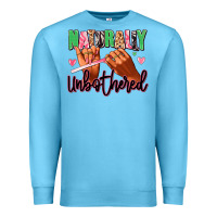 Ocean Blue Naturally unbothered afro nails Premium Sweatshirt - RanaPortraitStore