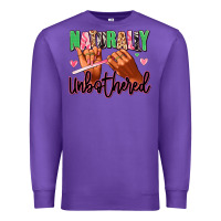 Purple Naturally unbothered afro nails Premium Sweatshirt - RanaPortraitStore